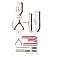 thumbnail image 3 of Ounissouiy RC Pull Rod Set Piezas modificadas profesionales Barras de dirección Auto Toy Metal Linkage Kit Reemplazo para SCX24 Red Kits de construcción modelo Negro, 3 of 6