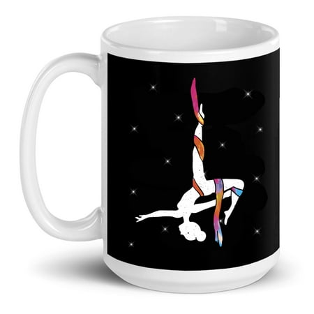 

Aerialist Aerial Silk Acrobatics Gift Ceramic Mug 15oz (White;15oz)