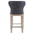 thumbnail image 4 of NPD Furniture Dorsey 26" Faux Leather Counter Stool in Gray/Nubuck Charcoal, 4 of 11
