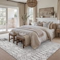 thumbnail image 2 of PureCozy 5'x7' Area Rugs for Entryway Entrance Kitchen Bedroom Office Rugs Boho Moroccan Soft Shag Non Slip Checkered Washable Rugs, Gray, 2 of 5