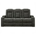 thumbnail image 7 of Bowery Hill Faux Leather Reclining Sofa with Headrest in Gray, 7 of 7