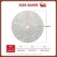 thumbnail image 2 of Salouo Silver Glitter Christmas Tree Skirt 30" Farmhouse Christmas Decorations Snowman Xmas Tree Skirt Tree Mat for Holiday Party Decor, 2 of 8