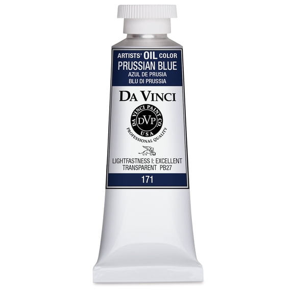 Da Vinci Artists' Oil Color - Prussian Blue, 37 ml Tube