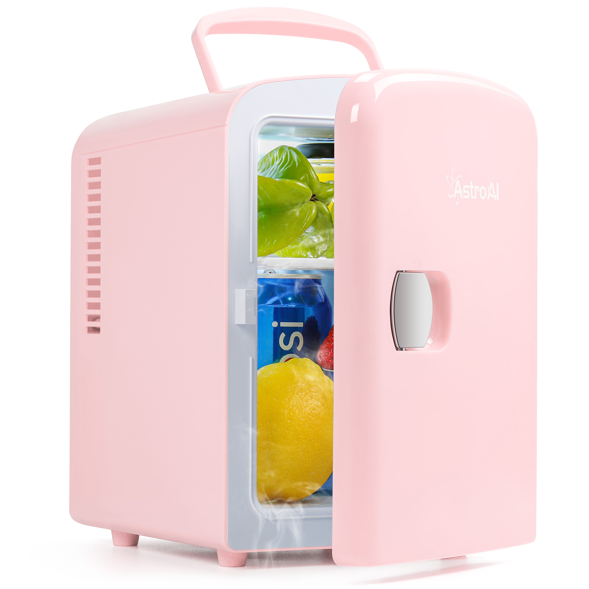 AstroAI Mini Fridge, 4 Liter/6 Can AC/DC Portable Cooler/Warmer Refrigerators Organizer for Skincare, , Beverage, Food, Cosmetics, Home, Office and Car, ETL Listed (Pink) - image 3 of 12