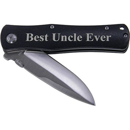 Best Uncle Ever Folding Pocket Knife - Great Gift for Father's Day, Birthday, or Christmas Gift for Uncle
