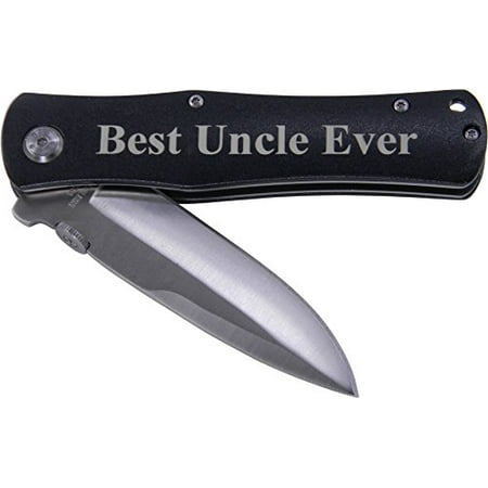 Best Uncle Ever Folding Pocket Knife - Great Gift for Father's Day, Birthday, or Christmas Gift for Uncle (Best Case Knife Ever Made)