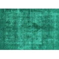 thumbnail image 1 of Ahgly Company Machine Washable Indoor Rectangle Oriental Turquoise Blue Industrial Area Rugs, 7' x 9', 1 of 4
