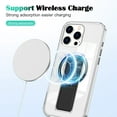 thumbnail image 4 of Decase for iPhone 14 Slim Clear Case with Stand Hand Strap,Support Wireless Charging,Shockproof Rugged Dual-Layer Transparent Magnetic Back Cover for iPhone 14,Black, 4 of 8