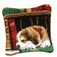 thumbnail image 3 of simhoa Animal Dog Pattern Latch Hook s DIY Pillow Making Crafts Sleeping Dog, 3 of 8