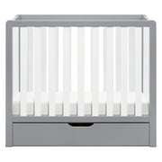 Carters Colby 4-in-1 Convertible Mini Crib with Trundle, Gray and White