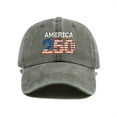 thumbnail image 5 of Yindaity Fourth Of July Hat American Flag Hat - Snapback Hats for Men Women Baseball Cap - Breathable Mesh & Adjustable Fit for Casual Wear,Green, 5 of 5