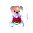 thumbnail image 3 of Linnome Light Up Plush Toy Glowing Bear Valentine's Day Soft Stuffed Animal Night Light for Cozy Home Ambiance and Love Themed Gifts, 3 of 6
