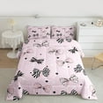 thumbnail image 2 of Manfei Polka Dots Bow Queen Comforter Set 3 Pieces for Girls, Striped Bowknot Bedding Sets, White Pink Stars Bedding Comforter Set, Breathable Home Decor, 2 of 8