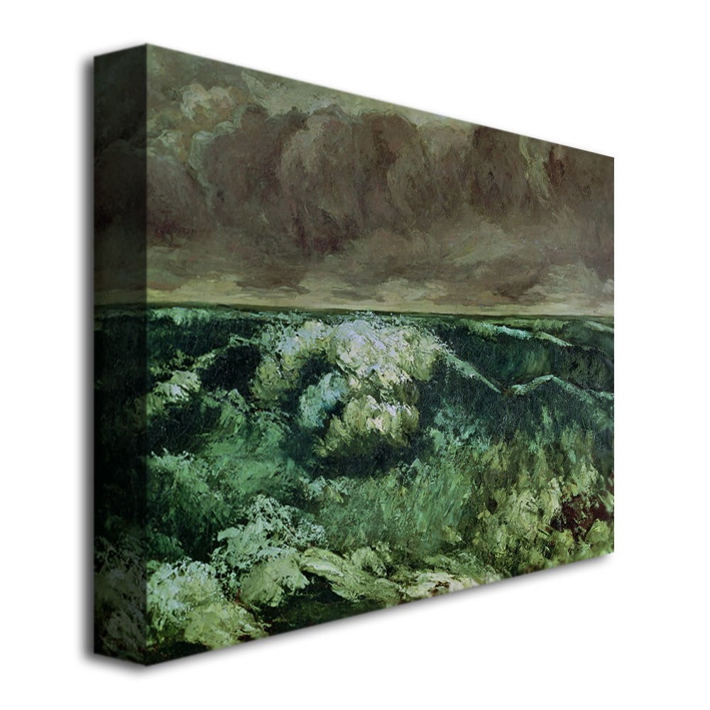 Trademark Fine Art "The Wave, After 1870" Canvas Wall Art by Gustave Courbet