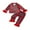 Red Plaid, variant on ZINTAOZT Toddler Kids Girl 2Pcs Christmas Pajamas Long Sleeve Feather Trim Shirt + Pants Set Slik Sleepwear Loungewear