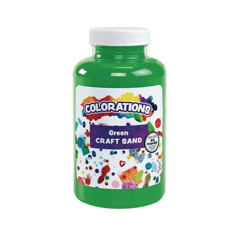 UPC: 0191487014779 | Colorations Colorful Craft Sand  Green – 22 oz.