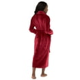 thumbnail image 2 of Turquaz Linen Women’s Long Plush Fleece Bathrobe with Pockets (Burgundy, S), 2 of 3