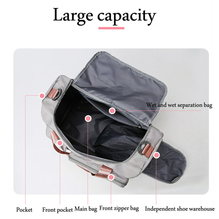 Huanyou Gym Travel Bag Sport Luggage Bag, Large Capacity Portable Travel Lightweight Waterproof Overnight Bag, Carry Luggage Bag for Weekender Sports
