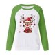 thumbnail image 4 of Moda mujer estampado o-cuello pulóver Tops manga larga cómoda blusa sudadera Fridja FKASFK790, 4 of 4