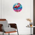 thumbnail image 3 of Battery Operated Analog Wall Clocks Non-Ticking Silent Modern Clock Decorative for Home,Office-Colorful Pink Flamingo Standing In The Water(16inch), 3 of 4