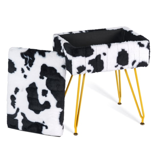 Banco de tocador MOOWIND con asiento acolchado y almacenamiento 38 x 30 x 46 cm