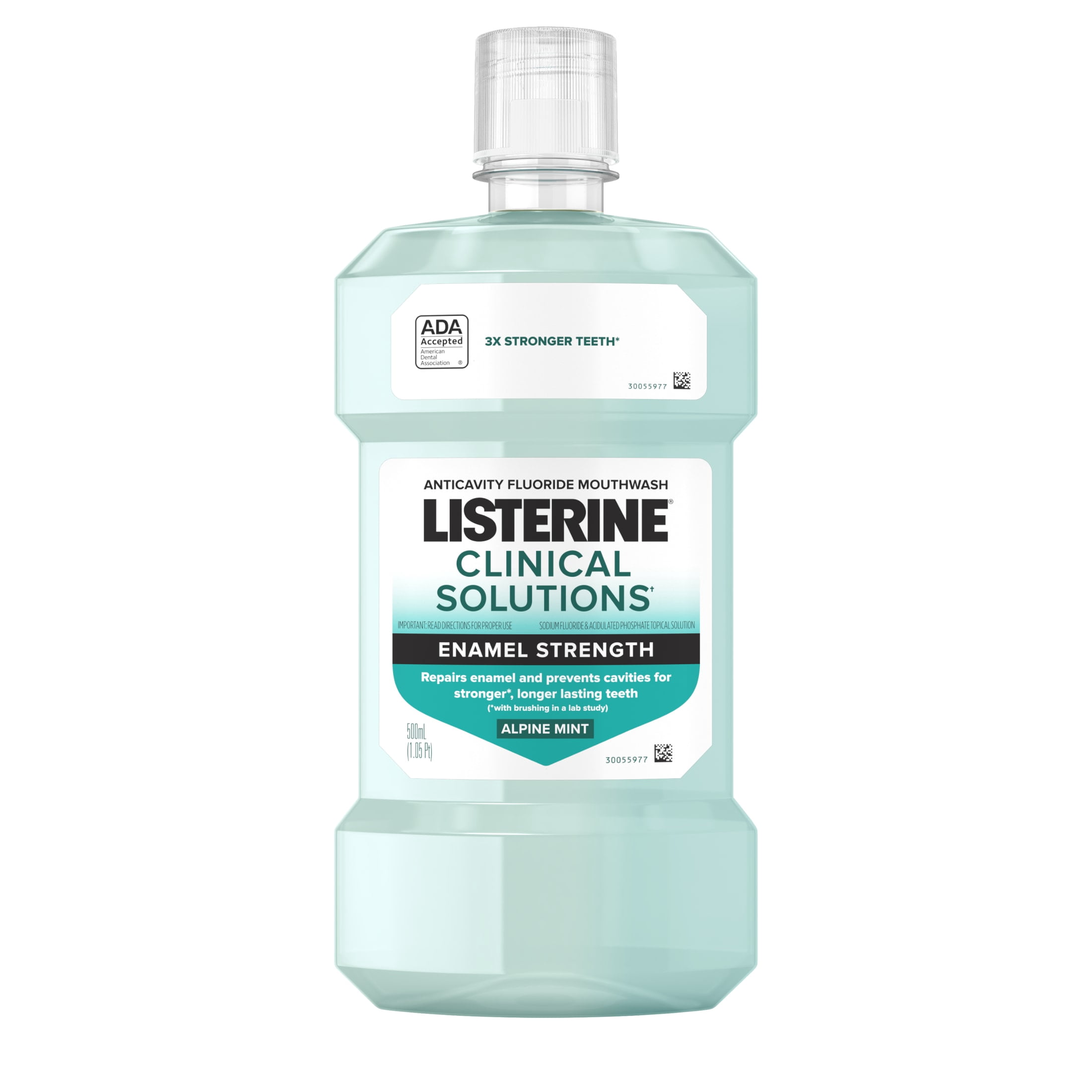 Listerine Clinical Solutions Teeth Strength Anticavity Fluoride Mouthwash Oral Care, 500 mL