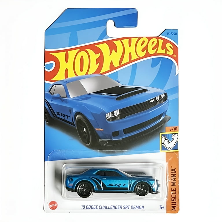 ホットウィール DODGE CHALLENGER SRT DEMON Hot Wheels '18 Dodge Challenger SRT Demon, Muscle Mania 6/10 [Blue