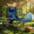 thumbnail image 5 of Firmoz Camping Chair, Portable Reclining Mesh Chair with Footrest & Headrest, Heavy Duty Folding Chair for Adults with Storage Bag, Blue, 5 of 8