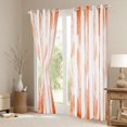 thumbnail image 3 of jejeloiu Graffiti Geometric Line Blackout Curtains Set of 2 (52x84 Each),Orange White Window Curtains For Men Women, 3 of 6