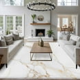 thumbnail image 4 of Area Rug for Living Room, White Golden Marble Non-Slip Indoor Large Carpet for Bedroom/Dining Room, Modern Abstract Art Elegant Washable Low-Profile Rectangle Floor Runner Rugs - 6 x 9 Ft, 4 of 7
