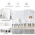 thumbnail image 3 of Sumdeal PU Leather Dining Chairs with Black Metal Legs (Kitchen, Bedroom, Office)，Set of 4，White, 3 of 6