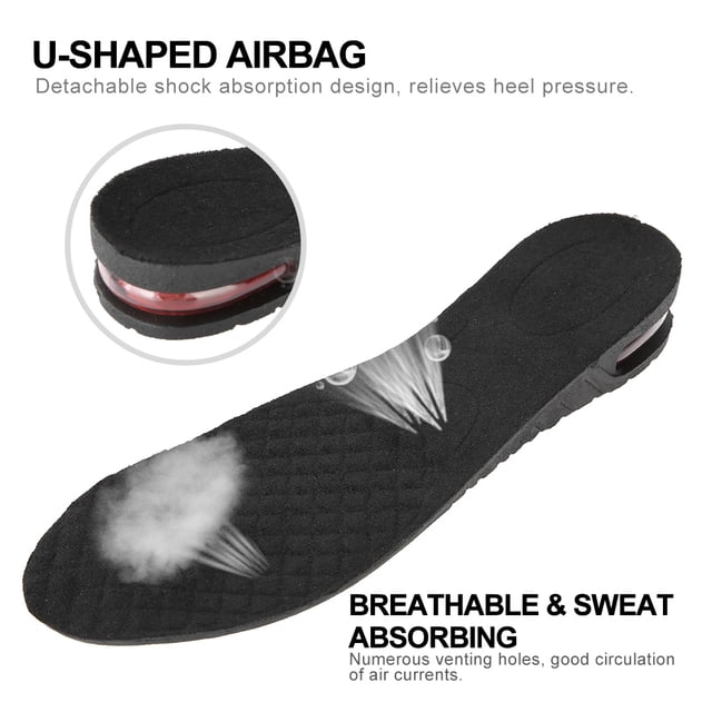 Plantillas de altura para elevador ortopédico, suela para zapatos, suela de ventilación, talón elevador, plantillas para hombres y mujeres(01# 1 Layer) Ecomeon no