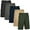 Black & Grey & Navy & Khaki & Olive, variant on 5-Pack Men's Cotton Flex Stretch Cargo Shorts With Belt (Sizes, 30-42)