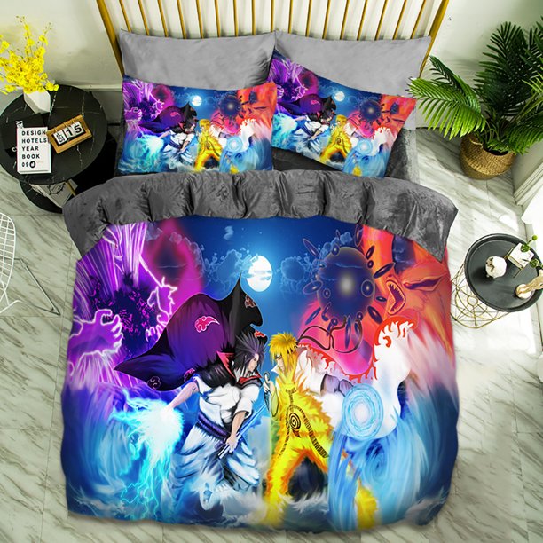 Naruto Anime Bedding Duvet Covers 3D Print Soft Naruto Bedding Sets