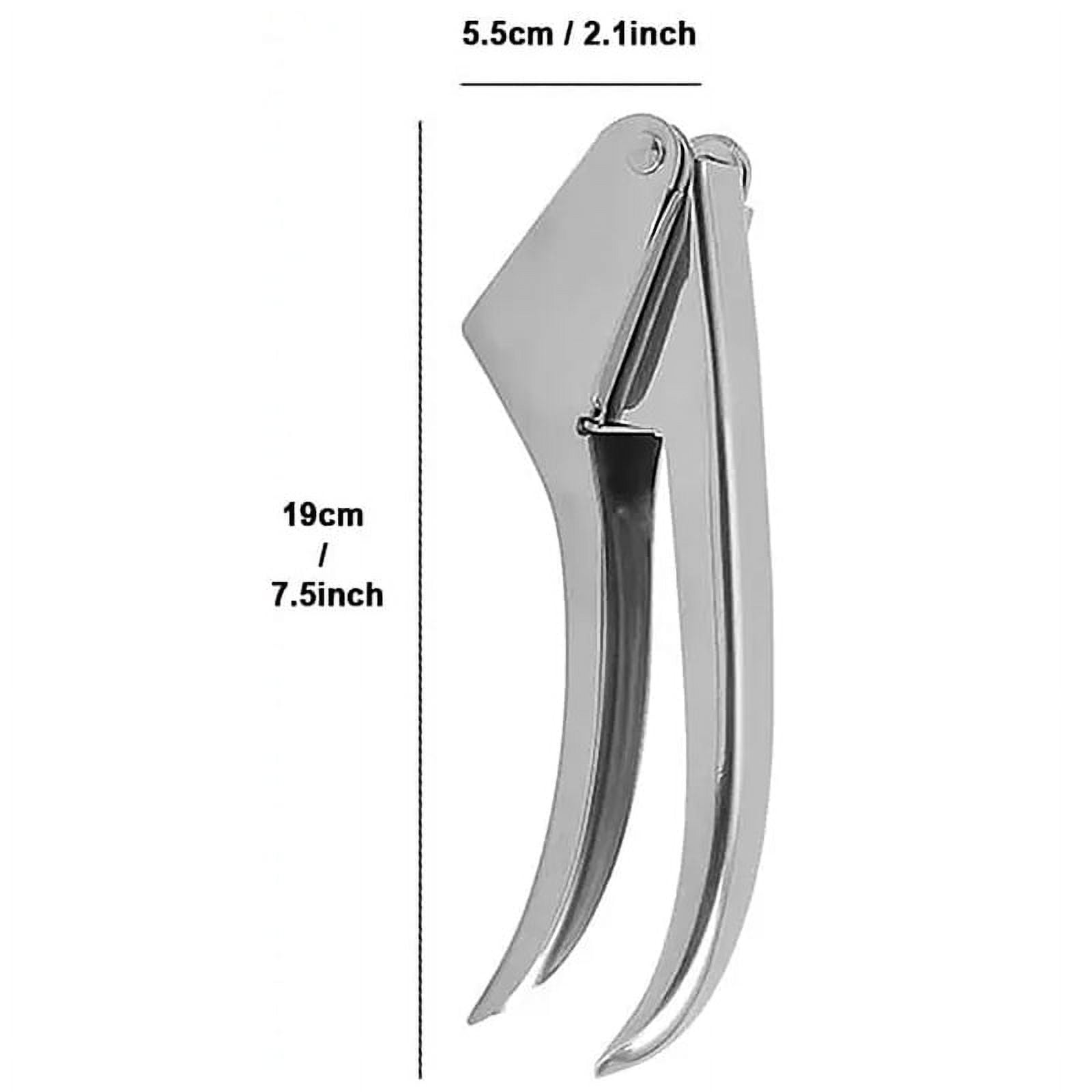 Totoro HeroStainless Steel Garlic Press Ginger Juicer Heavy-Duty Manual Mincer Garlic Crusher for Soups Salads Dips Easy-Clean Kitchen Tool