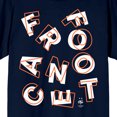 thumbnail image 2 of France Soccer Federation France Foot Scattered Letters Adult Navy Crew Neck Short Sleeve T-shirt  - 3XL, 2 of 4