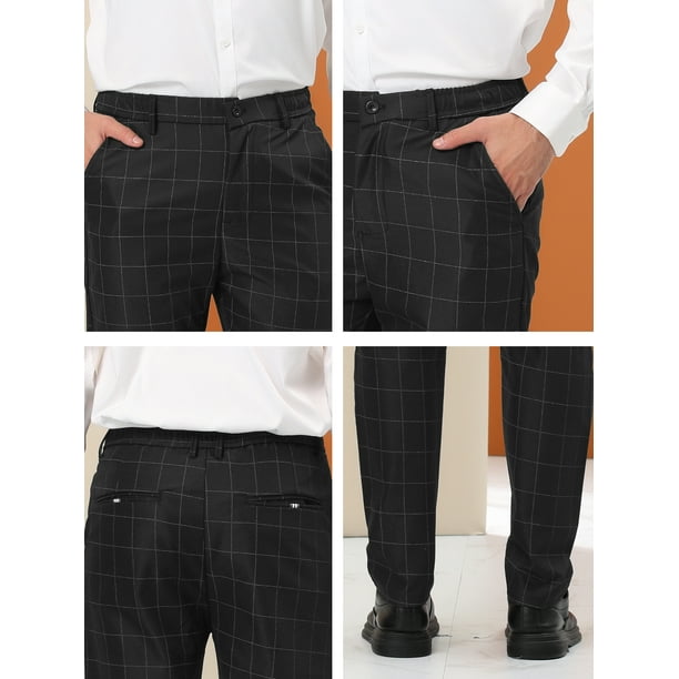 Men's New Slim Fit Black Tuxedo Pants (28 Short) at  Men's