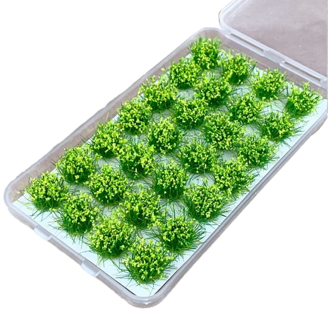 Injueey 28 pack/lote, mechones de flores de pastos estáticos con detalle fácil de realizar para hacer modelos, amplia aplicación Artesanía Amarillo colza