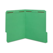 Staples Colored Reinforced Tab Fastener Folders Letter Size Green 50/Box 807795