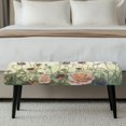 thumbnail image 5 of Chririnla Vintage Wild Rose Pattern High Stretch Bench Cushion Cover, Elastic Band Polyester Spandex Fabric Bench Covers for Home Bedroom, 5 of 9