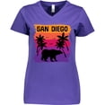 thumbnail image 3 of Inktastic San Diego California Sunset Women's V-Neck T-Shirt, 3 of 5