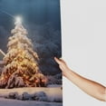 thumbnail image 3 of Fenyluxe Christmas Tree Snow House Print Shower Curtain, Home Bathtubs Bathroom Decoration, Polyester Fiber Bathroom Curtain with Hooks 60x72, 3 of 7