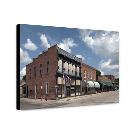 Canvas Print: Small Town Along The Path Of Route 66, Elkhart, Illinois, 2009