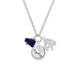 thumbnail image 2 of Delight Jewelry Silvertone Small Purple Megaphone Let Things Go Fall Zoey Charm Necklace, 28", 2 of 4