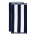 thumbnail image 5 of Superior Cabana Striped 2-Piece Oversized Cotton Beach Towel Set, Blue, 5 of 9