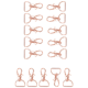 thumbnail image 3 of 35Pcs Swivel Clasps Lanyard Snap Hooks Keychain Clip Hook Lobster Claw Clasp Metal Hook Clasp with D Rings Rose Gold, 3 of 5