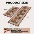 thumbnail image 2 of Boho Non Slip Waterproof Kitchen Rugs and Mats Set of 2 Farmhouse Vintage Kitchen Floor Mats Cushioned Anti Fatigue Ergonomic Comfort Standing Kitchen Runner Rugs 17.3''''x28''''+17.3''''x47'''', 2 of 5