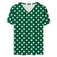 thumbnail image 5 of Plus Size Tops for Women Dressy Casual Short Sleeve Summer Shirts Oversized V Neck T Shirt Loose Fit Tunic Blouses Fashion Printed Graphic Tees Ropa Mujer Women Clothes On Online Sales, 5 of 6