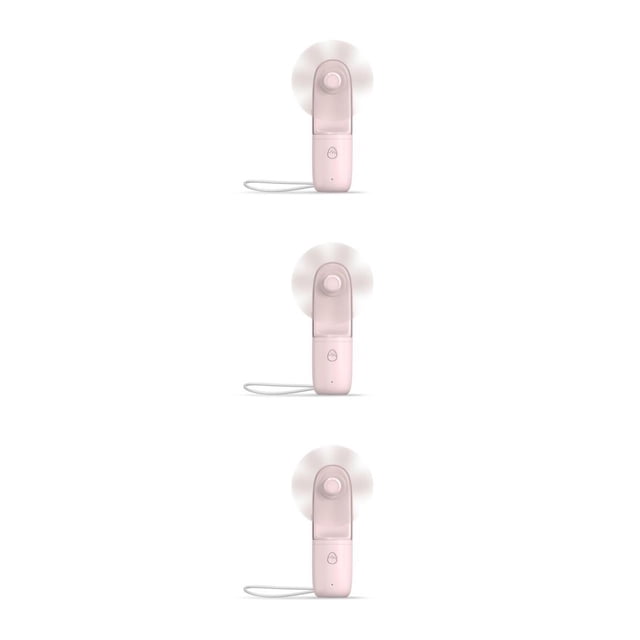 Billuyoard ventilador de mano Ventiladores de bolsillo USB portátiles ventilador de viento con pilas Humidificador enfriador para exteriores Rosa