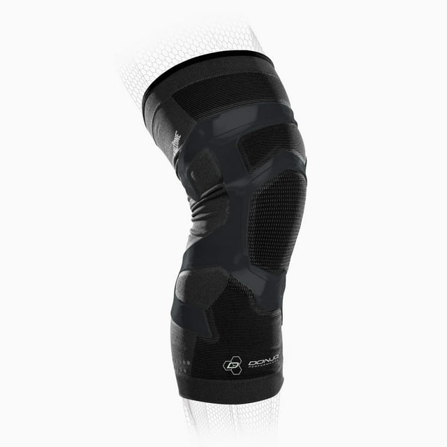 DonJoy Performance TRIZONE Compression: Knee Support Sleeve, Left Leg, Black, Medium